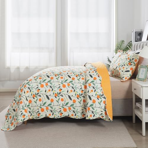 HoneiLife Floral Quilt Set King Size 3-Piece