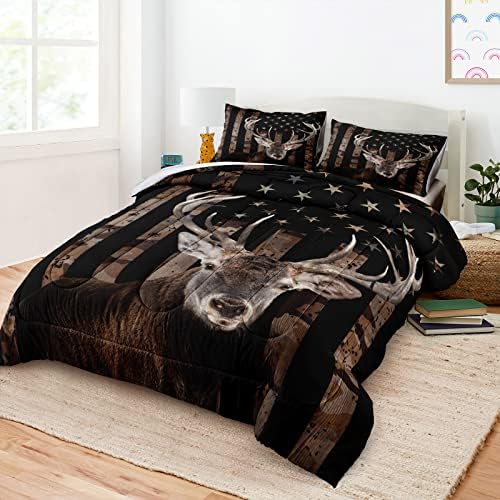 Bedbay California King Comforter Set 4 Pcs with Flag Design