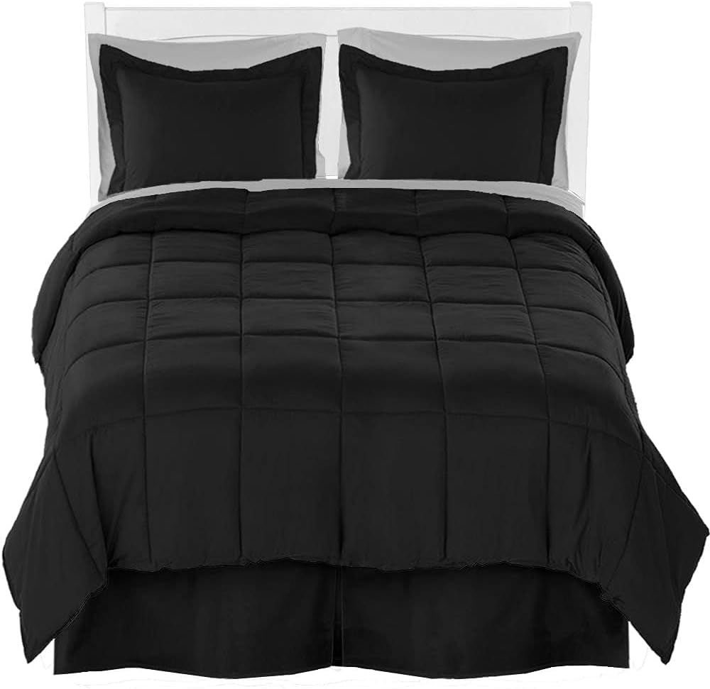 Bare Home Full XL Comforter Set with Sheet and Skirt