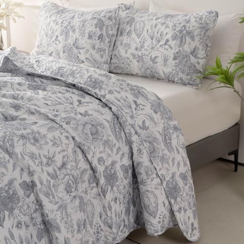 BUPIRD Queen Quilt Set Floral 3 Pieces 1
