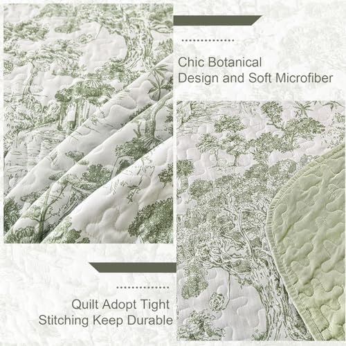 WONGS BEDDING Botanical Quilt Set California King