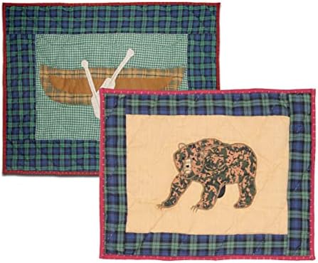 Patch Magic Quilts Queen Set - 4 Piece with Quilt Pillow Shams Bed Skirt