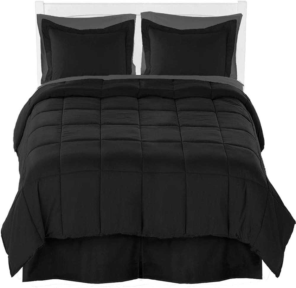 Bare Home Full XL Comforter Set with Sheet and Skirt