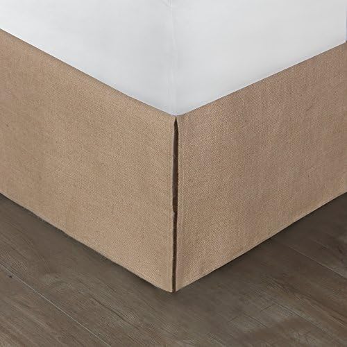 Greenland Home Fashions - GL-1710EBKT Burlap Bed Skirt Natural Twin