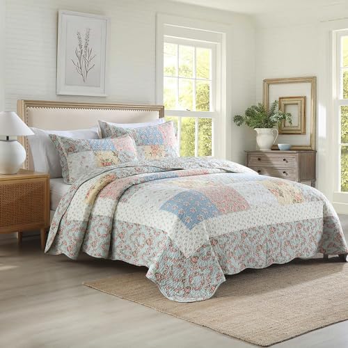 Camandy Cotton Quilt Bedding Set 3 Pieces Reversible