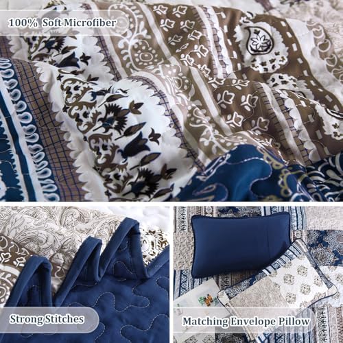 Dintszyayue Boho Quilt Set King Size 3 Piece