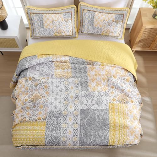 WONGS BEDDING Yellow Quilt Set Full Size