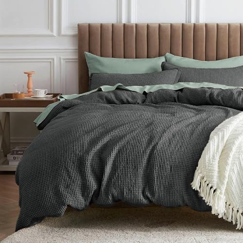 Bedsure Waffle Comforter Set California King