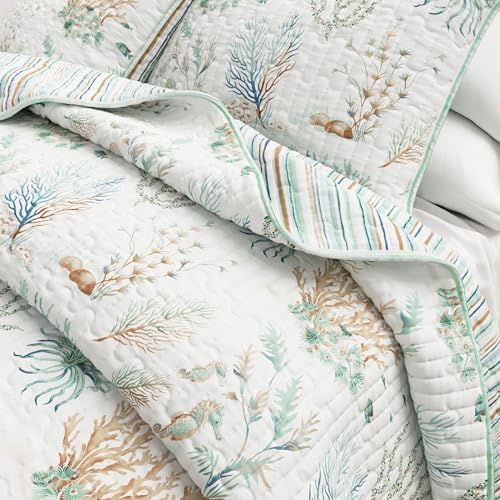 Great Bay Home King Size 100 Cotton Quilt Set with Shams