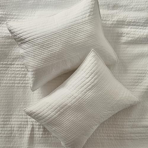 Palassio Striped Beige Cotton Quilt Cal King Set