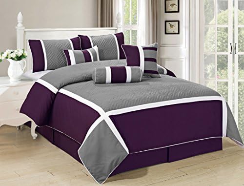 All American Collection 7 Piece Embroidered Comforter Set 1