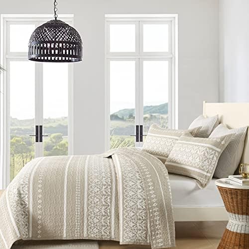 Qiqiong Queen Size Cotton Boho Quilt Bedding Set