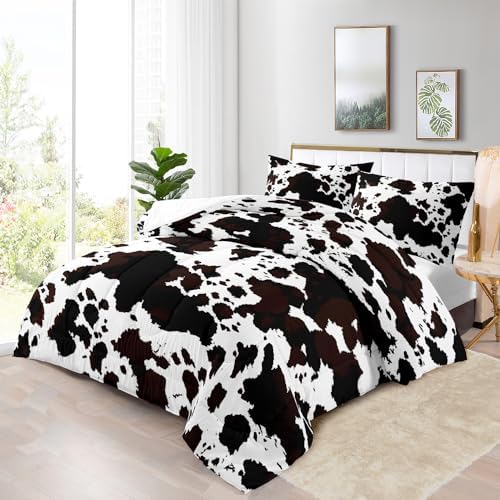 Cow Print Comforter Set - Western Decor Rustic Quilt 1