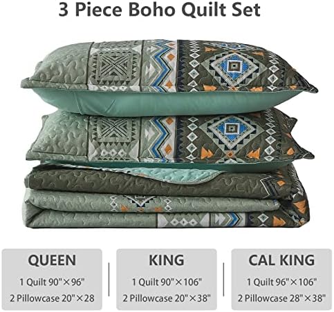 WONGS BEDDING Boho Quilt Set California King 1