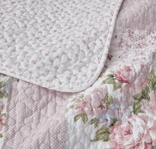 Chezmoi Collection Rosy 3-Piece Patchwork Quilt Set 1