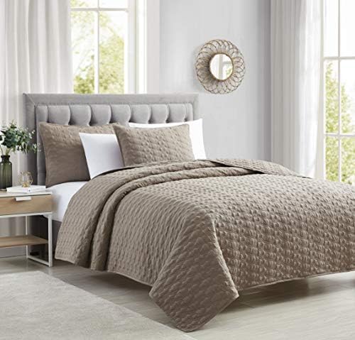 BOURINA 3-Piece Quilt Set Microfiber Lightweight Queen