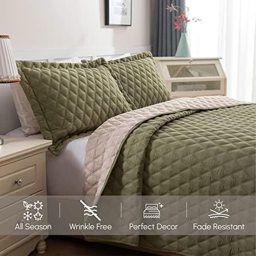 Elegant Comfort Reversible Quilt Set 3-Piece