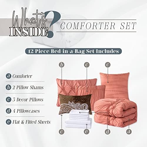 Elegant Comfort 12-Piece California King Bed-in-a-Bag