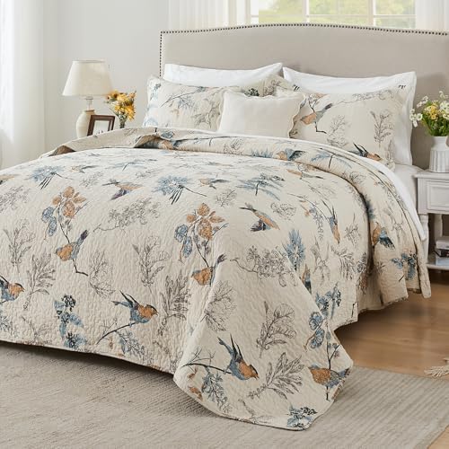 Comforbed Cotton Bird Quilt Set 3-Piece 1