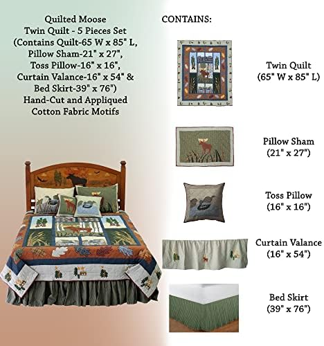 Patch Magic Quilts Quilted Moose Twin Set
