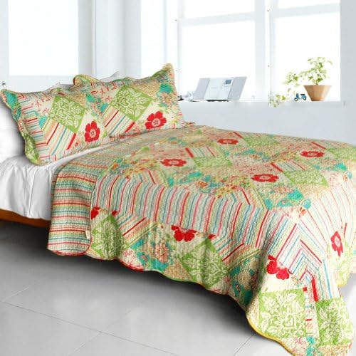 Blancho Bedding Springtime Hills 3PC Floral Quilt Set 1