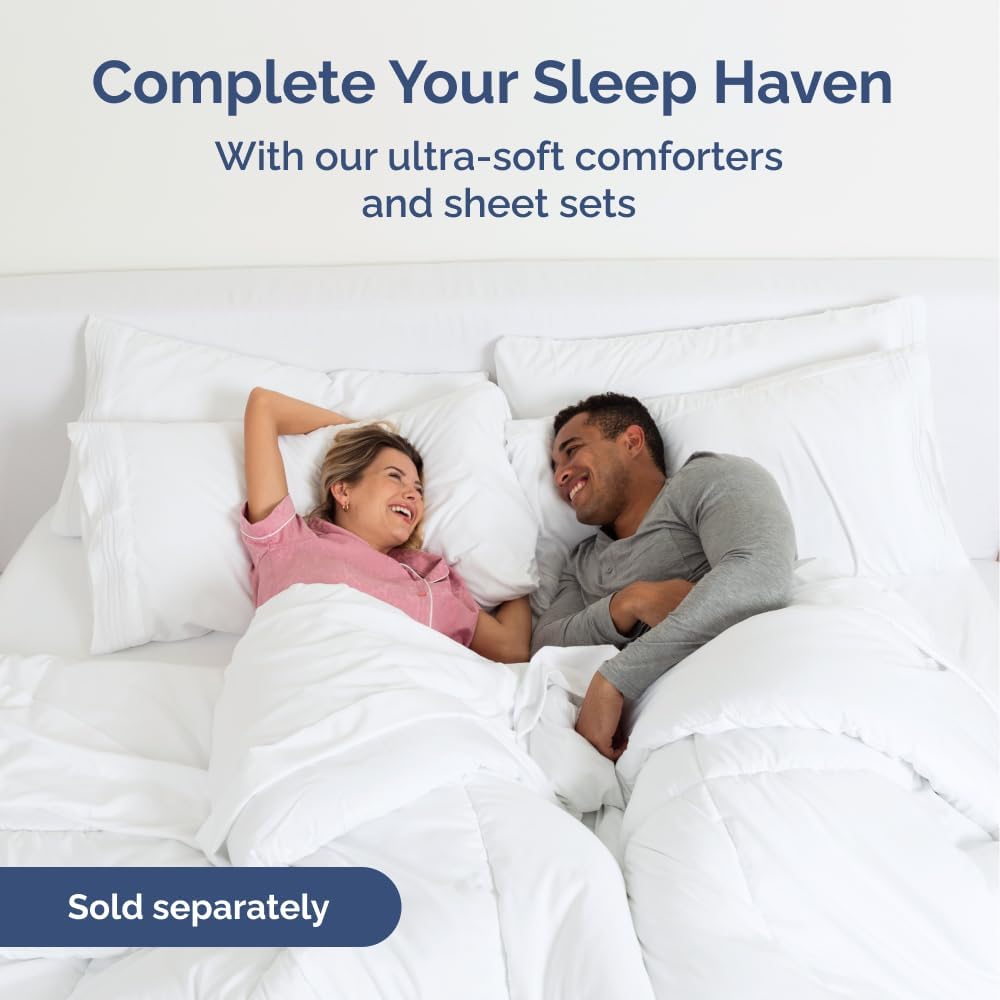 Wrap Around Dust Ruffle Bed Skirt 2 Pillowcases Bundle - Navy Blue