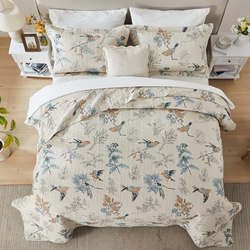 Comforbed Cotton Bird Quilt Set 3-Piece 1