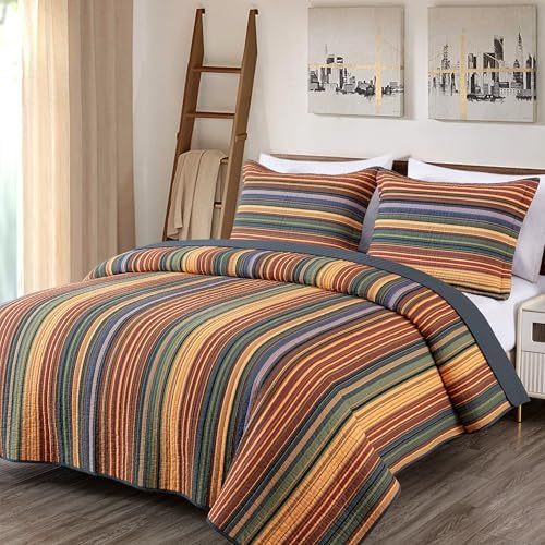 Chezmoi Avery 3-Piece Cotton Quilt Set King Size
