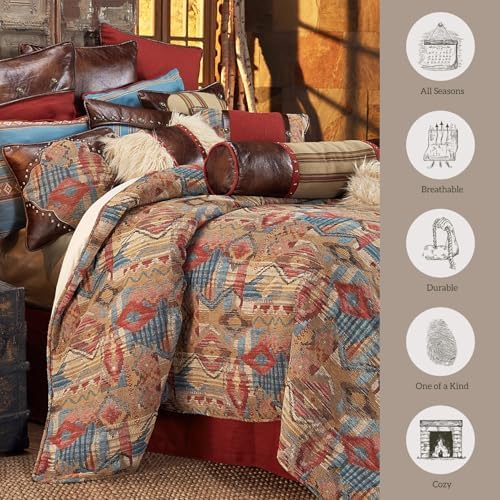 Paseo Road Ruidoso Western 4 Piece Super King Comforter Set