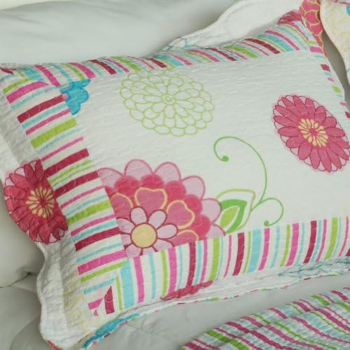 Pink Fairy Tale Cotton 3PC Quilt Set FullQueen