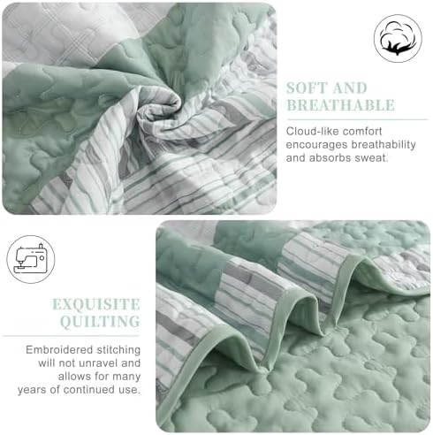 DJY Striped Quilt Set King Size