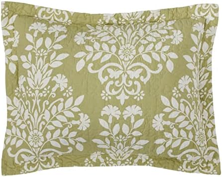 Laura Ashley Queen Quilt Set with Shams Reversible Cotton Bedding