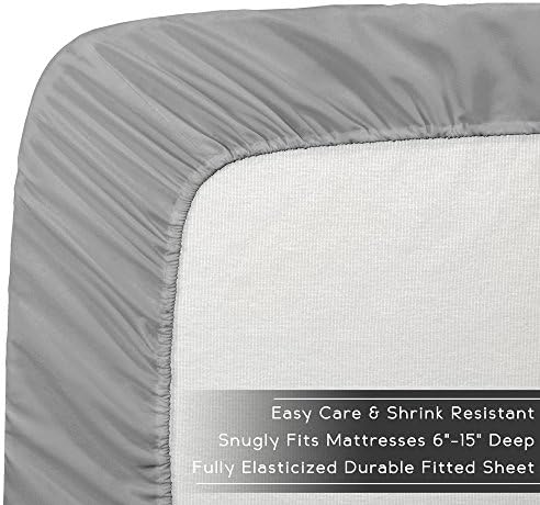 Bare Home Full XL Comforter Set with Sheets and Skirt
