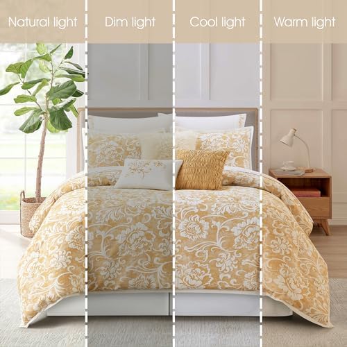Stratford Park Yellow Floral Comforter Set California King