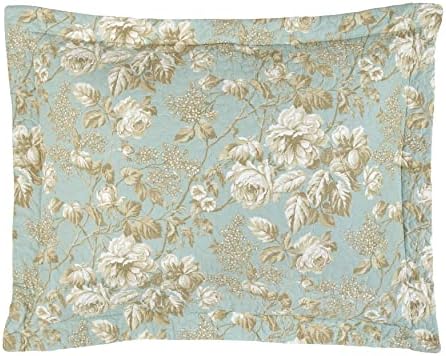 Laura Ashley King Quilt Set - Brompton Green 100 Cotton Reversible Bedding 1