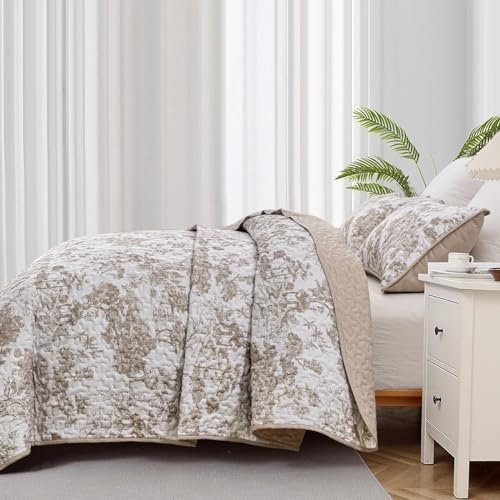 WONGS BEDDING Botanical Reversible Quilt Set Full Size