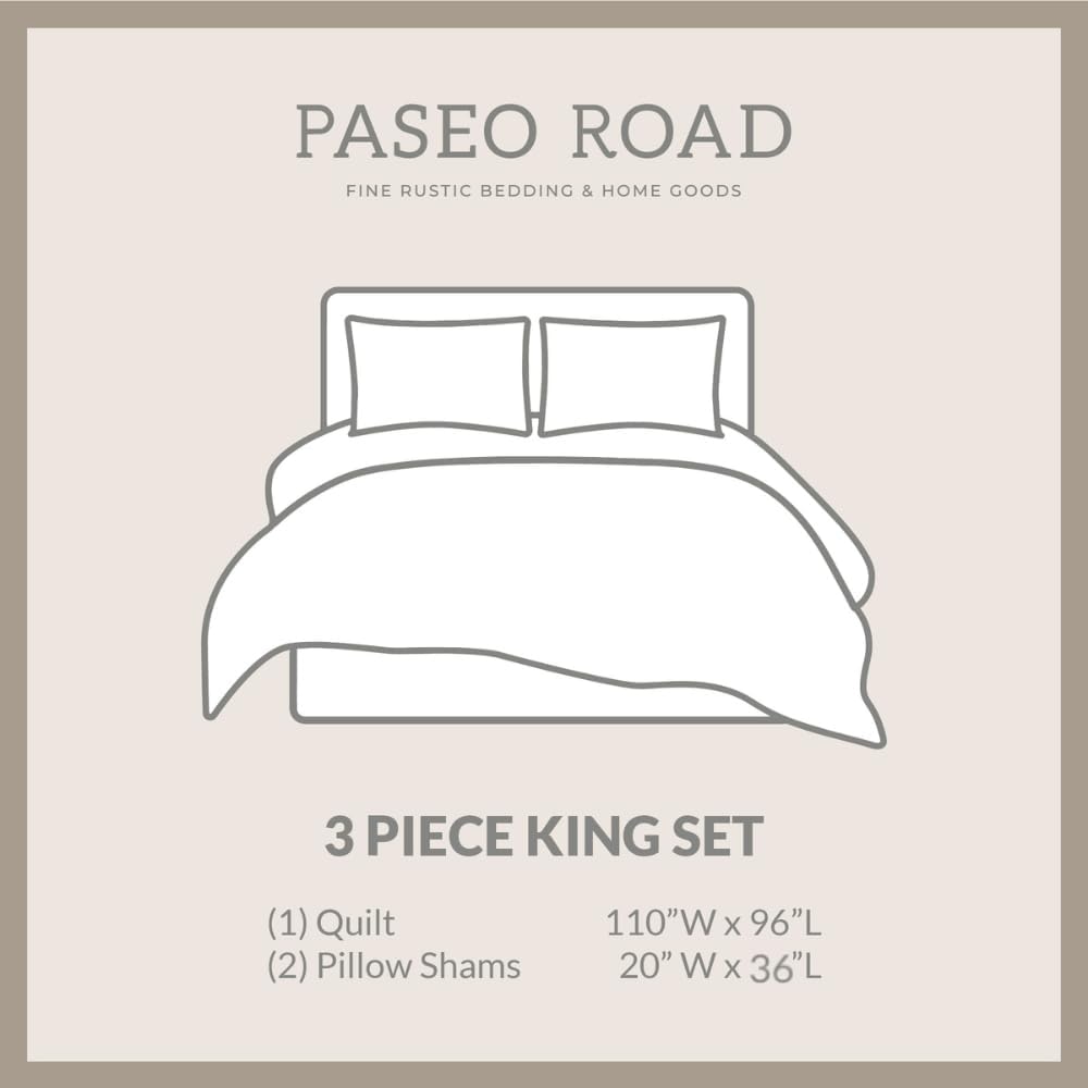 H HIEND ACCENTS Super King Quilt Set with Pillow Shams