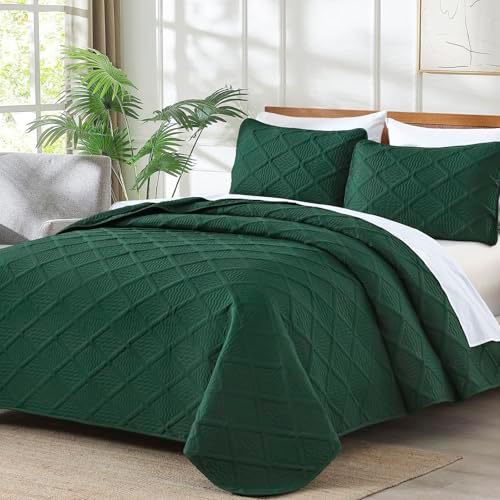 Yiran Emerald Green Cal King Quilt Set