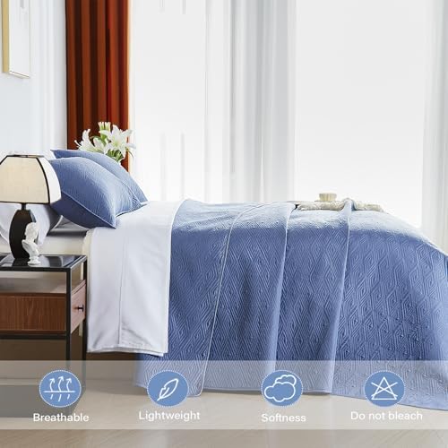 Decoreagy King Size Quilt Set with Diamond Pattern