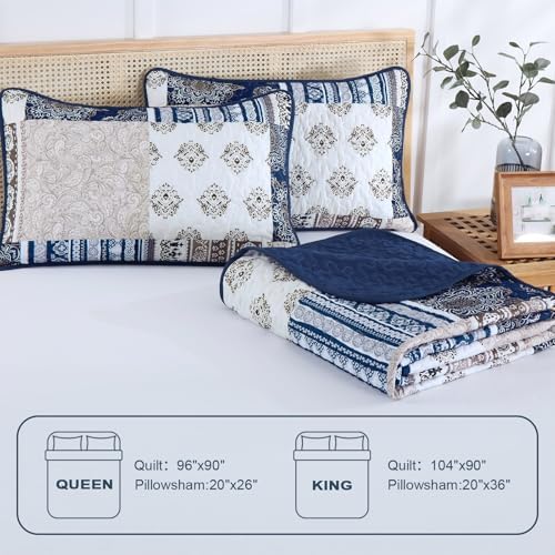 Dintszyayue Boho Quilt Set King Size 3 Piece