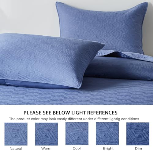 Decoreagy King Size Quilt Set with Diamond Pattern