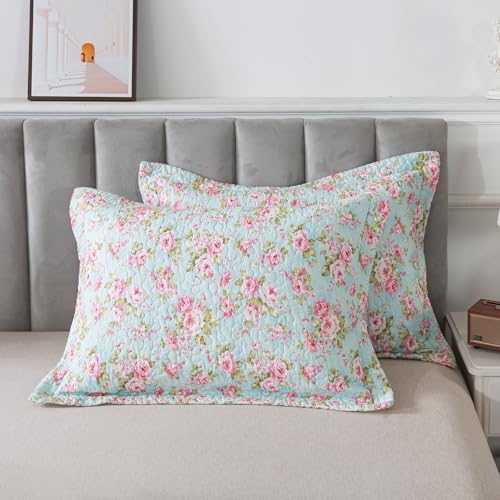 Brandream 3-Piece Shabby Chic Floral Quilt Set