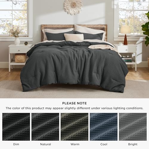 Bedsure Waffle Comforter Set California King