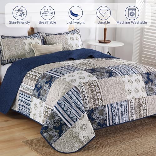 Dintszyayue Boho Quilt Set King Size 3 Piece