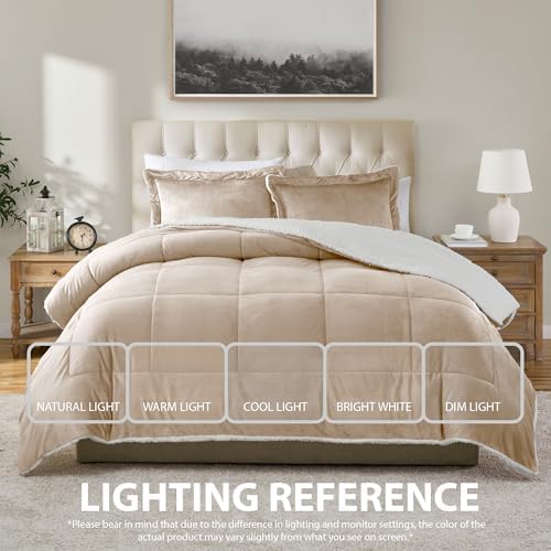 Cathay Home Twin Comforter Set - Ultra Soft Reversible Micromink and Sherpa