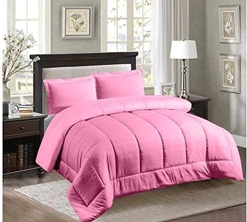 ADAM JEE Down Substitute 3 Piece Comforter Sham Set with Reversible Sheet