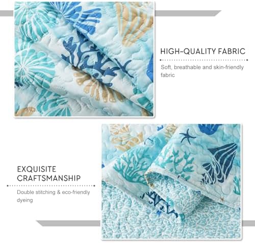 Travan Coastal Quilt Queen Size Set 1
