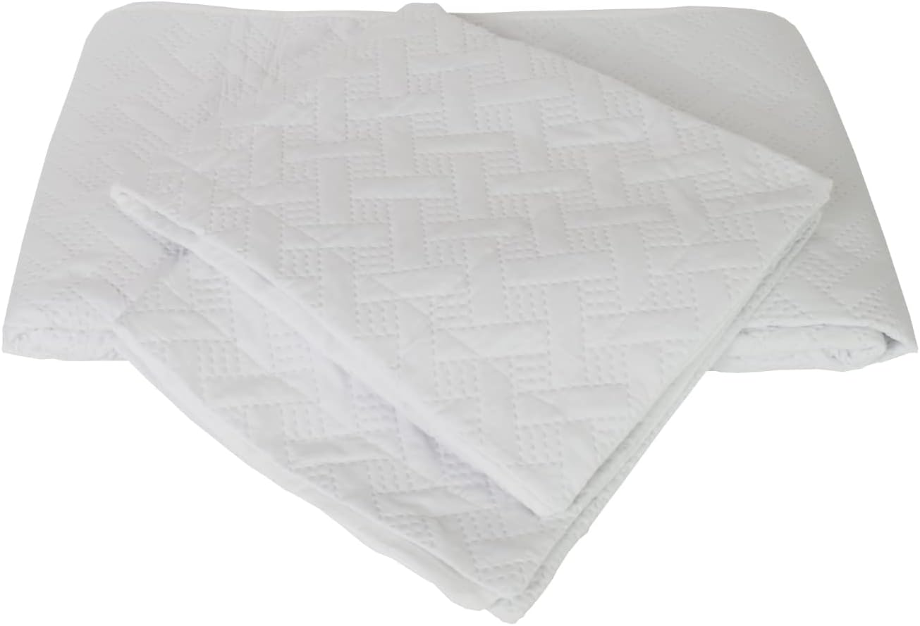 Altatac Reversible Ultra Soft Quilt Set 3 Piece Queen White