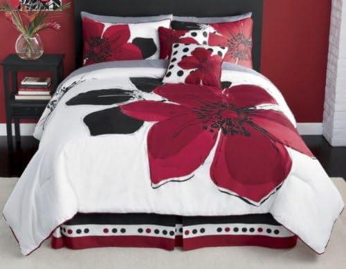 Grand Linen 12-Piece Cal King Floral Bed-in-a-Bag Set
