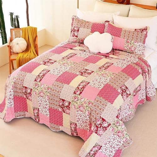 Cmfshape Summer Floral California King Bedspread Set